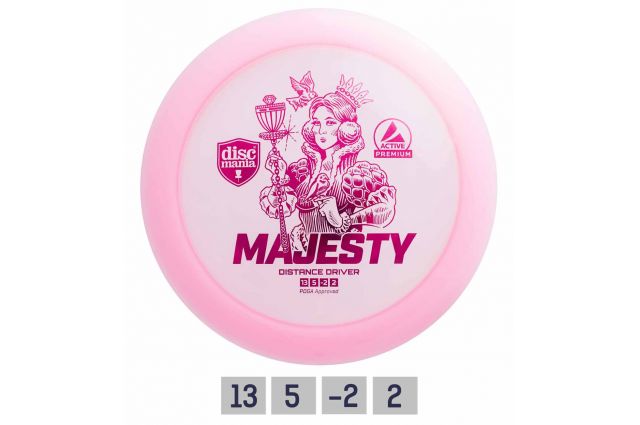 Discgolf DISCMANIA Distance Driver MAJESTY Active Premium Pink 13/5/-2/2 Discgolf DISCMANIA Distance Driver MAJESTY Active Premium Pink 13/5/-2/2