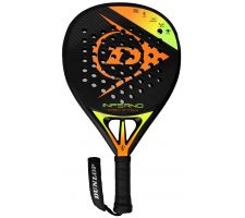 Padel tennis racket Dunlop INFERNO CARBON, EXTREME 365g Hybrid PRO-EVA profesionalams black/yellow/orange