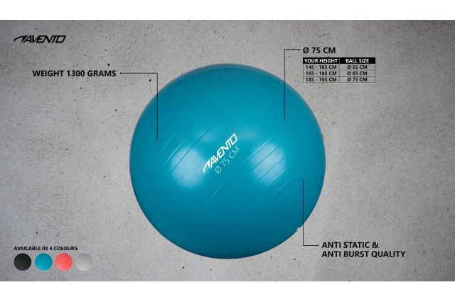 Gym Ball AVENTO 42OC 75cm Blue Gym Ball AVENTO 42OC 75cm Blue