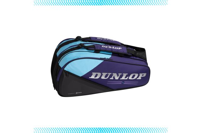 Tennis Bag DUNLOP FX-PERFORMANCE 12 violet/black/cyan Tennis Bag DUNLOP FX-PERFORMANCE 12 violet/black/cyan