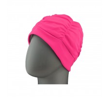 Ladies fabric swimcap with plastic lining and soft headband 3403
