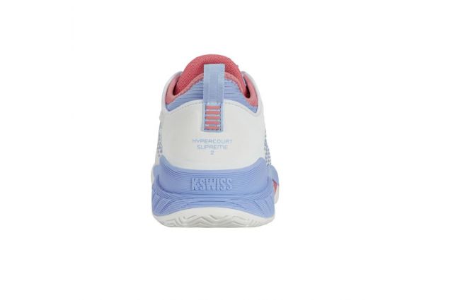 Teniso batai mot. K-SWISS HYPERCOURT SUPREME 2 HB white/heather/pink Balta/mėlyna/raudona EU42