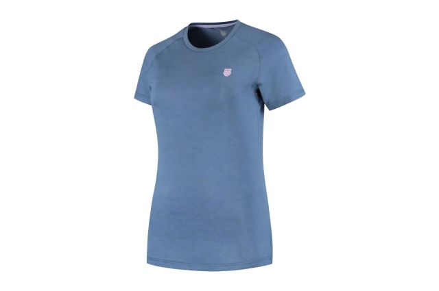 T-shirt for women K-SWISS HYPERCOURT CREW TEE JAQUARD S navy