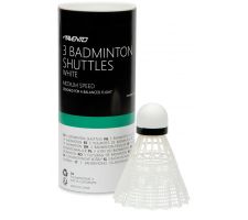 Badminton shuttles AVENTO 46SD cork 3pcs White