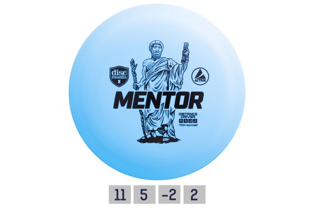 Discgolf DISCMANIA Distance Driver MENTOR Active 11/5/-2/2  Light Blue Discgolf DISCMANIA Distance Driver MENTOR Active 11/5/-2/2  Light Blue