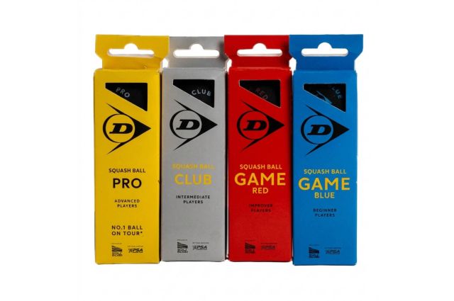 Squash ball DUNLOP Mixed 4x3 box Squash ball DUNLOP Mixed 4x3 box