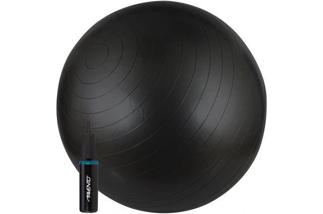 Gym Ball AVENTO 42OD 65cm +pomp Black Gym Ball AVENTO 42OD 65cm +pomp Black