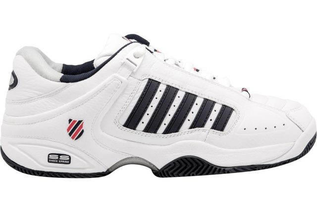 Tennis shoes for men K-SWISS DEFIER RS WHITE/DRESSBLUES/FIERYRED-M