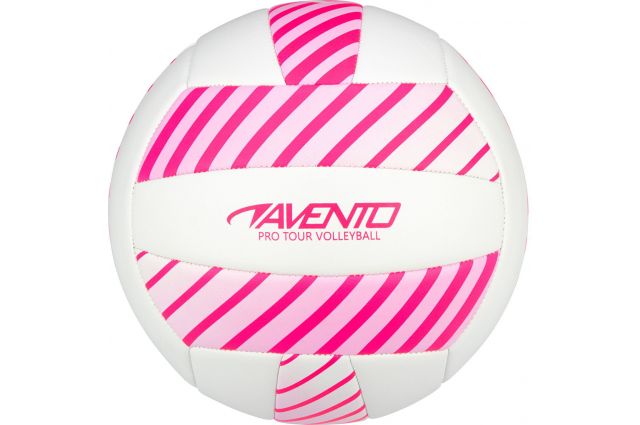 Volleyball ball AVENTO 16VF Pink/White PVC leather Volleyball ball AVENTO 16VF Pink/White PVC leather