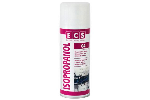 Cleaner ECS ISOPROPANOL 400ml for general use cleaning and technical maintenance on a range of PC boards, magnetic read/write heads (IPA) Cleaner ECS ISOPROPANOL 400ml for general use cleaning and technical maintenance on a range of PC boards, magnetic read/write heads (IPA)