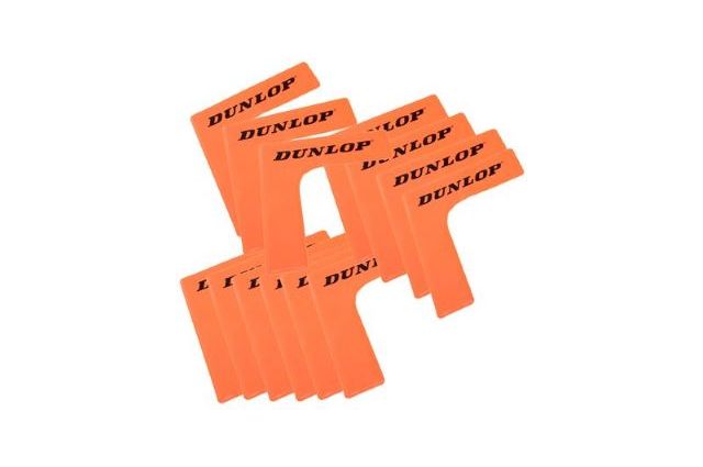 Tennis court corners  Dunlop 16 pcs., orange Tennis court corners  Dunlop 16 pcs., orange