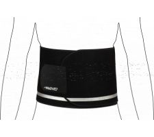 waist trimmer belt AVENTO 44SI adjustable S/M Black/Silver grey