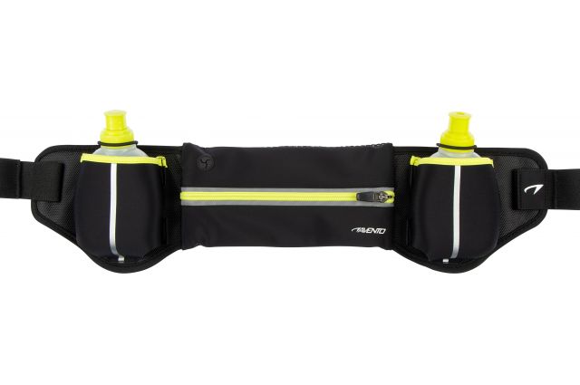 Hip bag with bottles AVENTO 44RA Black/Fluorescent yellow Hip bag with bottles AVENTO 44RA Black/Fluorescent yellow