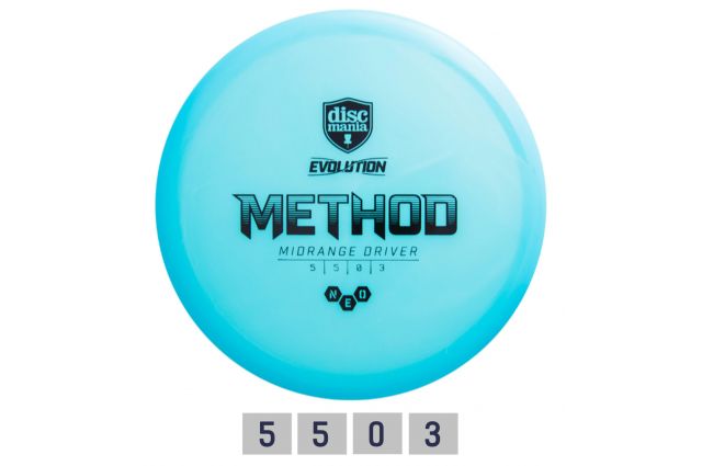 Discgolf DISCMANIA Midrange Driver NEO METHOD Evolution Light blue 5/5/0/3 Discgolf DISCMANIA Midrange Driver NEO METHOD Evolution Light blue 5/5/0/3