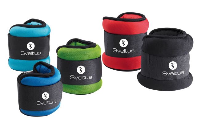 Lycra weighted cuffs SVELTUS VELTUS 0942 2x1kg black/green Lycra weighted cuffs SVELTUS VELTUS 0942 2x1kg black/green