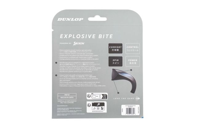 Stygos teniso raketei DUNLOP EXPLOSIVE BITE 17g/1,27mm 12m Stygos teniso raketei DUNLOP EXPLOSIVE BITE 17g/1,27mm 12m