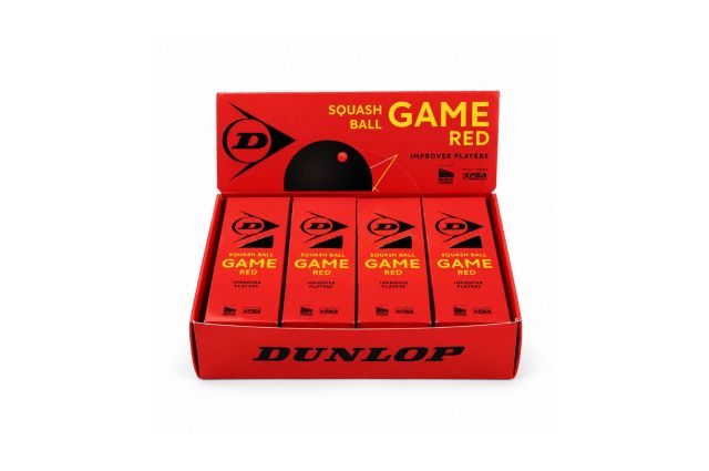 Squash ball DUNLOP Game Red 4x3
