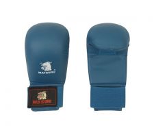 Karate gloves Matsuru with velcro closure, synthetic leather, L blue