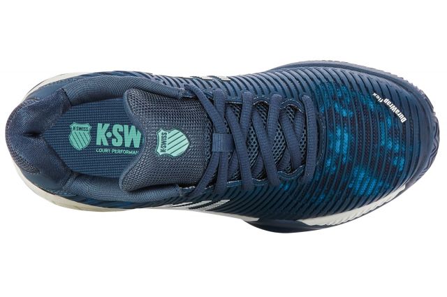 Tennis shoes for kids K-SWISS HYPERCOURT EXPRESS 2HB indteal/starwhite Tamsiai mėlyna/balta