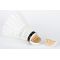 Badminton shuttles AVENTO 46SD cork 3pcs White Badminton shuttles AVENTO 46SD cork 3pcs White