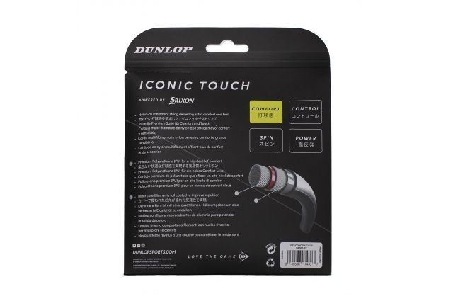 Strings for tennis racket DUNLOP ICONIC TOUCH 17g/1.25mm 12m Strings for tennis racket DUNLOP ICONIC TOUCH 17g/1.25mm 12m