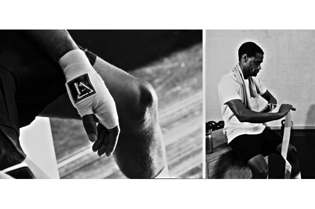 Boxing hand wraps AVENTO 41BI 2,5m Black Boxing hand wraps AVENTO 41BI 2,5m Black