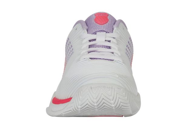 Tennis shoes for ladies K-SWISS HYPERCOURT EXPRESS 2 CLAY white/pastel pink/ black Balta