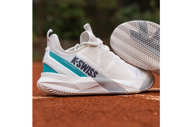 Tennis shoes for ladies K-SWISS K-FRAME SPEED CLAY white EU39 Tennis shoes for ladies K-SWISS K-FRAME SPEED CLAY white EU39