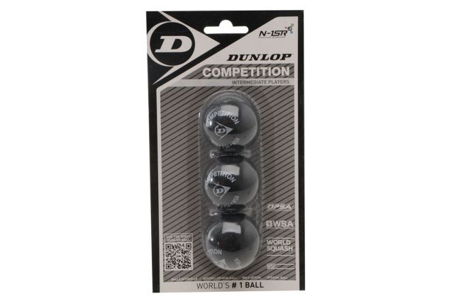 Skvošo kamuoliukai DUNLOP COMPETITION