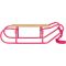 Sled steel SCHREUDERS Retro 0204 84x51 cm pink Sled steel SCHREUDERS Retro 0204 84x51 cm pink