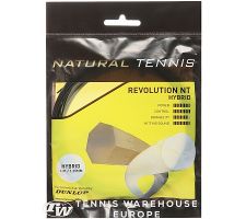 Tennis string Dunlop NT HYBRID YELLOW 1.31/1.25mm set, 12m, black/ yellow