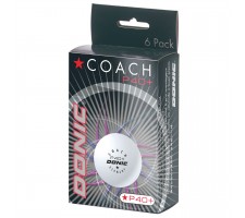 Table tennis ball DONIC P40+ Coach 1star 6 pcs White