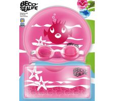 Swimming set SEALIFE: googles + cap + bag 96054 4 pink