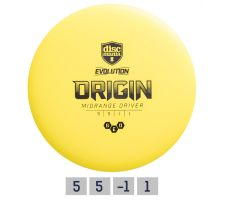 Discgolf DISCMANIA Midrange Driver GEO ORIGIN Evolution Yellow 5/5/-1/1