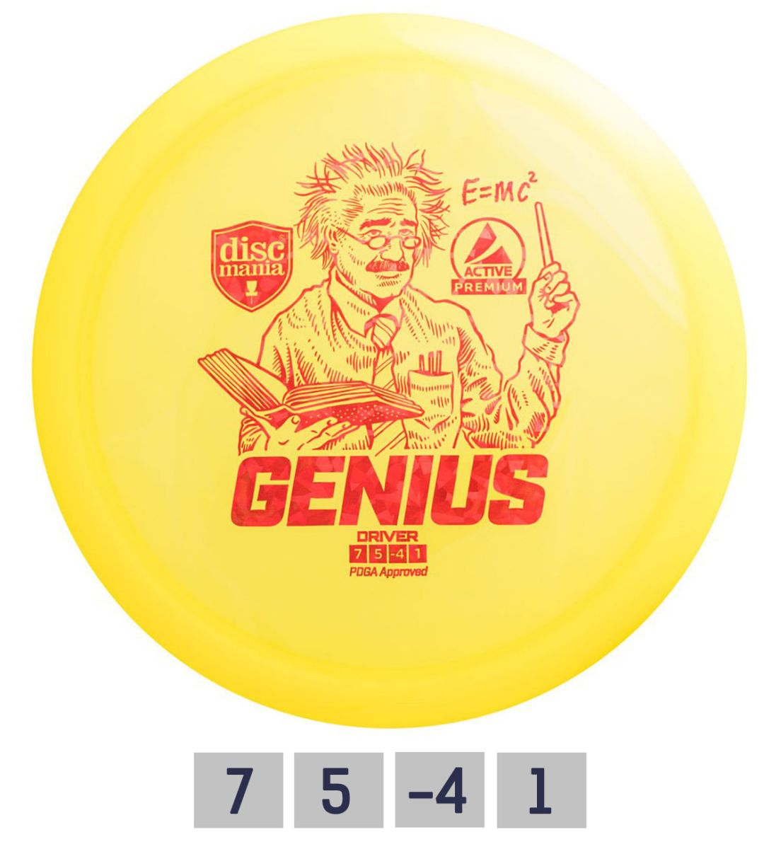 Geltonas Discmania Active Premium Genius diskas