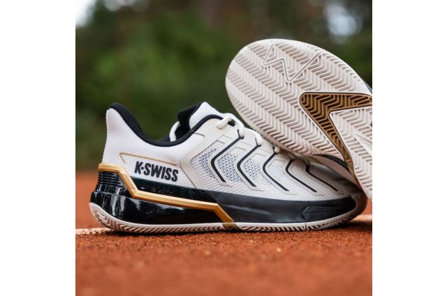 Teniso batai vyr. K-SWISS ULTRASHOT 4 CLAY  white/black/gold