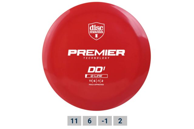 Discgolf DISCMANIA Distance Driver Q-LINE PREMIER DD1 Red 11/6/-1/2 Discgolf DISCMANIA Distance Driver Q-LINE PREMIER DD1 Red 11/6/-1/2