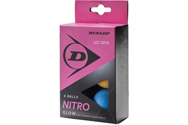 Stalo teniso kamuoliukai DUNLOP NITRO GLOW Stalo teniso kamuoliukai DUNLOP NITRO GLOW