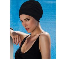 FASHY Fabric swimcap with plastic lining 3401 20 black