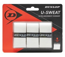 Tennis racket overgrip Dunlop U-SWEAT white 3-pcs-blister