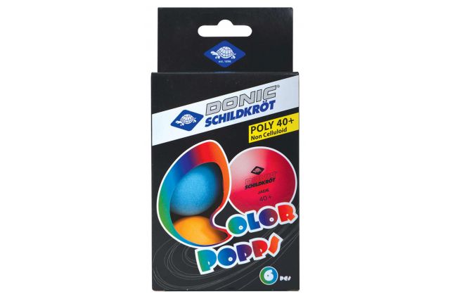 Table tennis balls DONIC P40+ Colour Popps Poly 6pcs Table tennis balls DONIC P40+ Colour Popps Poly 6pcs