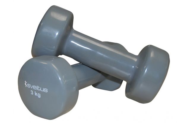 Dumbbells vinyl SVELTUS Epoxy 1183 2x3 kg Grey Dumbbells vinyl SVELTUS Epoxy 1183 2x3 kg Grey