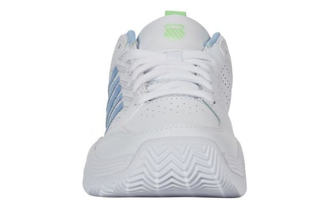 Tennis shoes for women K-SWISS COURT EXPRESS 2 CLAY white/dutch canal/paradise green UK8/EU42 Balta/mėlyna Tennis shoes for women K-SWISS COURT EXPRESS 2 CLAY white/dutch canal/paradise green UK8/EU42