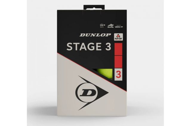 Tennis balls DUNLOP STAGE 3 RED 12-polybag ITF Tennis balls DUNLOP STAGE 3 RED 12-polybag ITF