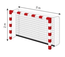 Handball net 4mm, simple mesh, black
