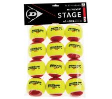 Tennis balls Dunlop STAGE 3 RED 12-polybag ITF