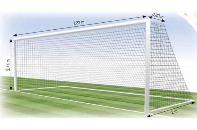 Football net TREMBLAY FF1113MS 7,5x2,5m, 3mm, depth 0,8x2m, 2pcs Football net TREMBLAY FF1113MS 7,5x2,5m, 3mm, depth 0,8x2m, 2pcs