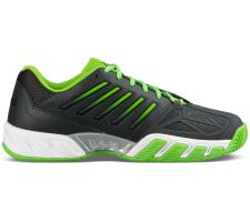 Tennis shoes for kids K-SWISS BIGSHOT LIGHT, 3, black/green, outdoor, size UK 5 (EU 38)