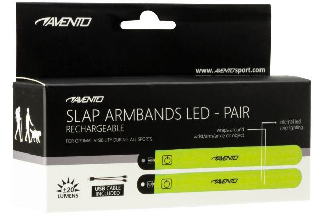 Slap-on bands rechargeable LED AVENTO 44RD 2vnt Slap-on bands rechargeable LED AVENTO 44RD 2vnt