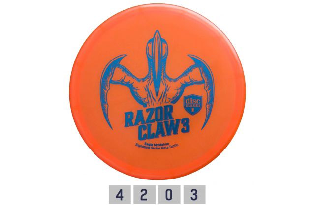 Diskgolfo diskas DISCMANIA RAZOR CLAW 3 META TACTIC Diskgolfo diskas DISCMANIA RAZOR CLAW 3 META TACTIC